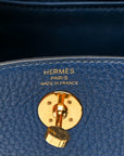 Taurillon Clemence Mini Lindy 20 Deep Bleu