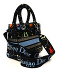 Canvas Pixel Zodiac Embroidered Medium Lady D-Lite Nero Multicolor