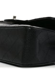 Caviar Quilted Small Double Flap Black
