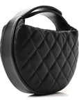 Caviar Quilted Polly Pocket Pouch Hobo Black