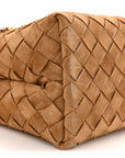 Suede Intrecciato Small Andiamo Shoulder Bag Amber