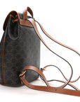 Triomphe Canvas Calfskin Folco Backpack Tan
