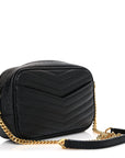 Grain De Poudre Matelasse Monogram Mini Lou Camera Bag Black
