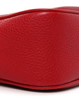 Pebbled Calfskin Small Soho Disco Bag Vibrant Red