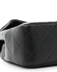 Lambskin Quilted Mini Rectangular Flap Black