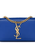 Grain De Poudre Small Classic Monogram Kate Satchel Royal Blue