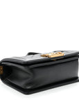 Calfskin Quilted Small Boy Flap Black
