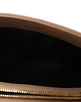 Sheepskin Matelasse Chevron Monogram Medium College Bag Dark Beige