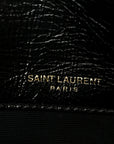 Crinkled Calfskin Matelasse Monogram Baby Niki Chain Satchel Black