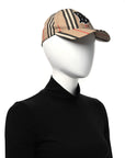 Cotton Vintage Check Monogram Baseball Hat S Archive Beige