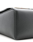 Grainy Calfskin Vintage Check Note Crossbody Bag Black