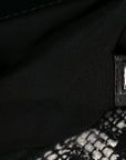 Tweed Quilted Maxi CHNL 19 Flap Black White