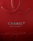 Caviar Quilted Medium Double Flap Red