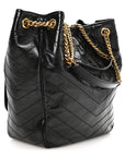 Crinkled Calfskin Matelasse Monogram Niki Multipocket Shopping Tote Black