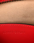 Calfskin Matelasse Small GG Marmont Chain Shoulder Bag Hibiscus Red