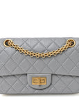 Aged Calfskin Quilted 2.55 Reissue Mini Flap Grey