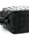 Calfskin Intrecciato Small Loop Top Handle Black