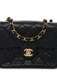 Caviar Quilted Mini Square Flap Black