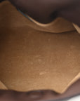 Calfskin Mini Flamenco Knot Clutch Chocolate