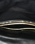 Calfskin Y Quilted Monogram Medium Loulou Chain Satchel Black
