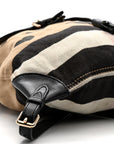 Overdyed Canvas Mega Check Heart Print Medium Chiltern Backpack Black