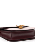 Box Calfskin Medium Classic Box Flap Bag Burgundy