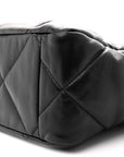 Lambskin Quilted CHNL 19 East West Shopping Bag Black
