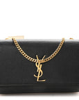 Grain De Poudre Medium Classic Monogram Kate Satchel Black