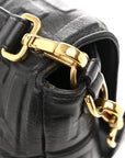 Nappa FF 1974 Embossed Large Baguette Black