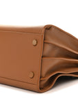 Grained Calfskin Small Sac De Jour Saddle Brown