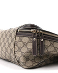 GG Supreme Monogram Medium Double Handle Briefcase Dark Brown