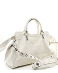 Agneau Arena Neo Cagole City Handbag Optic White