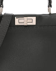 Cuoio Romano Selleria Bi-Color Medium Peekaboo Iconic Satchel Asfalto Latte