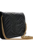 Calfskin Matelasse GG Marmont Chain Wallet Black