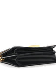 Vitello Liberty Bi-Color FF 1974 Embossed Small Kan U Shoulder Bag Maya Black