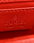 Patent MicroGCCIssima Small Broadway Clutch Red