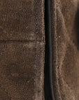 Suede Quilted Mini CHNL 25 Handbag Dark Brown