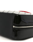 Patent Quilted Travel Kit Vanity Case Black