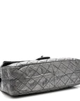 Metallic Aged Calfskin Quilted 2.55 Reissue 226 Flap Dark Silver