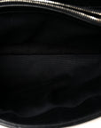 Calfskin Y Quilted Monogram Medium Loulou Chain Satchel Black