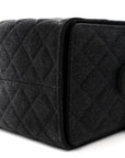 Washed Denim Quilted Medium CHNL 25 Handbag Black