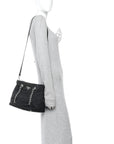 Nylon Tessuto Impuntu Quilted Tote Black