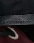 Nylon Medium Rucksack Backpack Burgundy Red