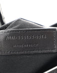 Calfskin Crocodile Embossed Small Sac de Jour Black