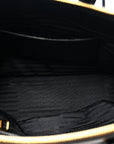 Saffiano Small Galleria Double Zip Tote Black