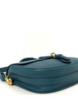 Grained Calfskin Medium Bobby Flap Steel Blue