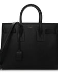 Grained Calfskin Small Sac De Jour Black