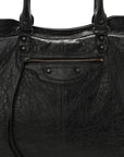 Arena Lambskin Brass Hardware Le City Travel Bag Black