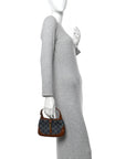 New Denim GG Monogram Calfskin Mini Jackie 1961 Hobo Blue Tea Cuir