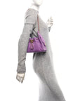 Suede Quilted Mini CHNL 25 Handbag Purple